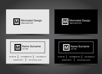 Simple business cards template set vector