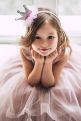 Little cute girl in dress