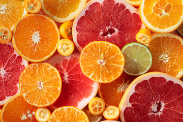 Close up of citrus fruits.