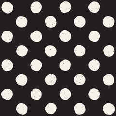 Hand drawn style ethnic seamless pattern. Abstract grungy geometric background in black and white.