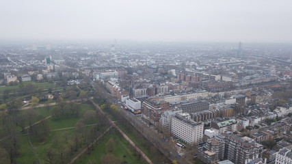 Fototapeta premium Aerial view of London Hyde Park UK United Kingdom drone top view