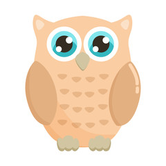 Cute owl vector illustration. Flat design