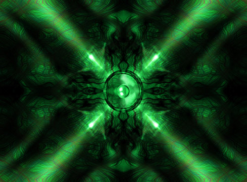 Green kaleidoscope music speaker