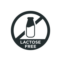 Lactose free icon. Vector illustration.