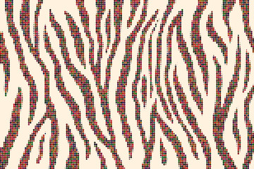 Zebra stripes abstract background. Vector colorful illustration.