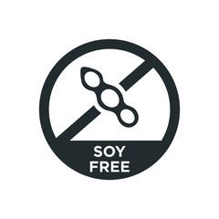 Soy free icon. Vector illustration.