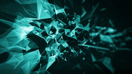 Abstract Blue Geometrical Background ..Futuristic technology style. Neon Sign .   HUD Element . Elegant   . Big data visualization .