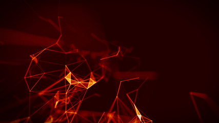 Abstract Fire red Geometrical Background ..Futuristic technology style. Neon Sign . HUD Element ....