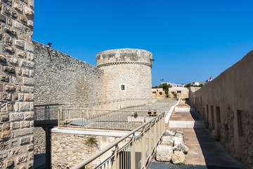 The medieval castle of Manfredonia built by Angevine-Swabian, Apulia, Italy