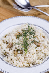 Turkish foods; Rice with broad bean (baklali pilav)