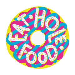 Donut illustration. Eat hole food