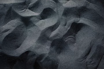 Black sand floor texture from above. Interior, exterior design ideas © Iuliia