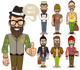 Create hipsters characters