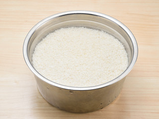 Raw glutinous rice used in zongzi or rice dumpling on Dragon Boat Festival, Asian traditional food