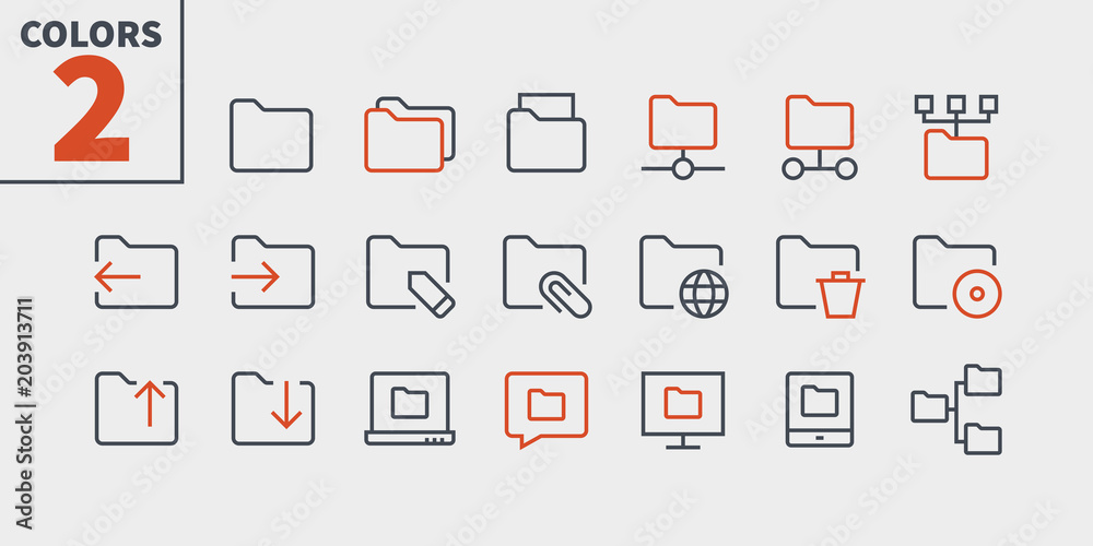 Poster folder ui pixel perfect well-crafted vector thin line icons 48x48 ready for 24x24 grid for web graph