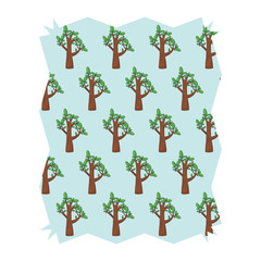 Fototapeta premium abstract frame with trees design over white background, colorful design. vector illustration