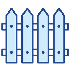 Gartenzaun / Lattenzaun Vector Icon Illustration