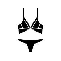 Lingerie vector icon isolated on white background.