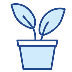 Pflanze im Bluemntopf Vector Icon Illustration