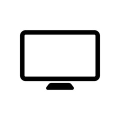 Computer monitor or modern TV. Simple icon