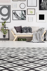 Patterned scandi living room interior © Photographee.eu