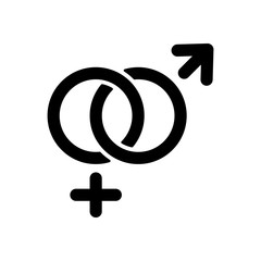 gender symbol. linear symbol. simple men and women icon