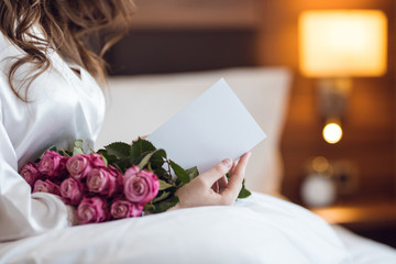 Young woman with flowers