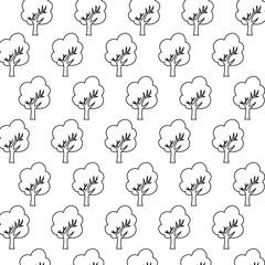 background of trees pattern over white background, vector illustration