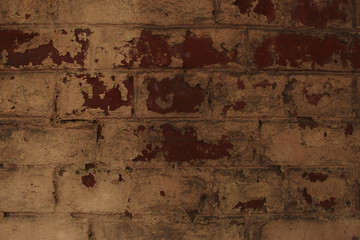Old Aged Brick Wall Fragment  Texture For Background.