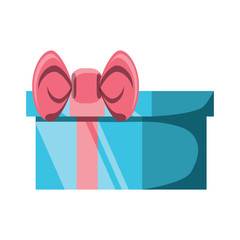 Fototapeta premium gift box icon over white background, colorful design. vector illustration