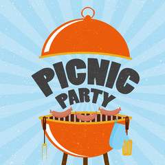 Memorial Day barbecue. Flyer card invitation template.