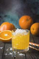 Glass of fresh orange juice