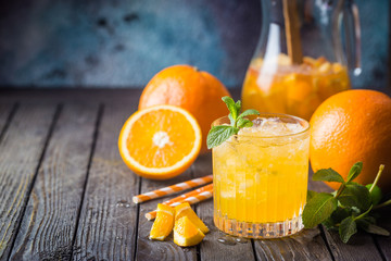 Glass of fresh orange juice