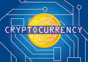 Vector illustration of cryptocurrency