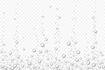 black underwater air bubbles texture isolated - obrazy, fototapety, plakaty