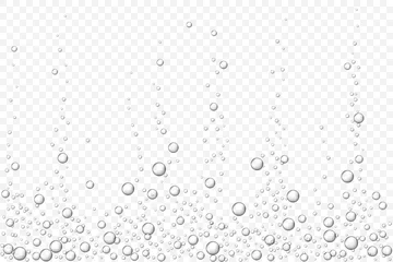 Foto op Plexiglas black underwater air bubbles texture isolated © kvector