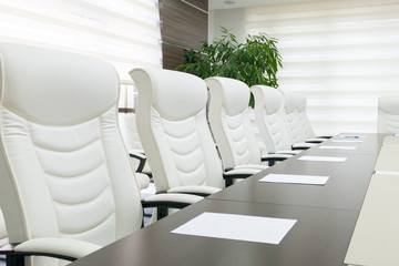 Empty modern meeting room