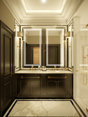 Bathroom in classic style