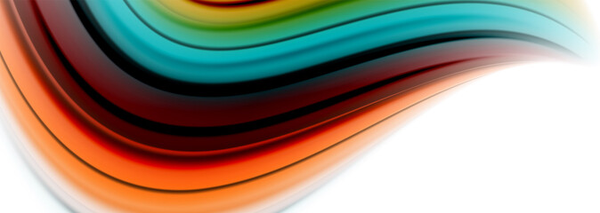 Abstract wave lines fluid color stripes. Vector artistic illustration for poster or web banner