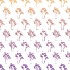 colorful background of trees design, vector illustration