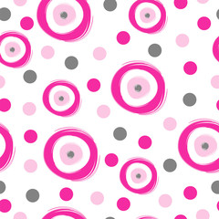 seamless pattern with pink evil eye vector
