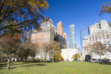 Fototapeta na wymiar New York, Lower Manhattan and Financial District