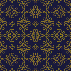 Antique seamless background Round Curve Cross Petals Flower