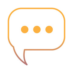 speech square bubble with three dots over white background, colorful design.  vector illustration