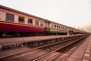 Obraz premium Train station background