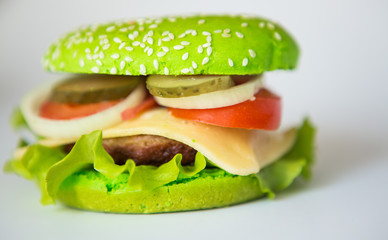 burgers on white background