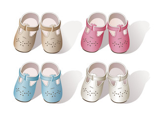  Vintage shoes baby set