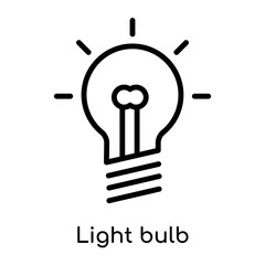 Light bulb icon isolated on white background