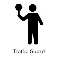 Traffic Guard icon isolated on white background