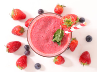 smoothie and berry fruit